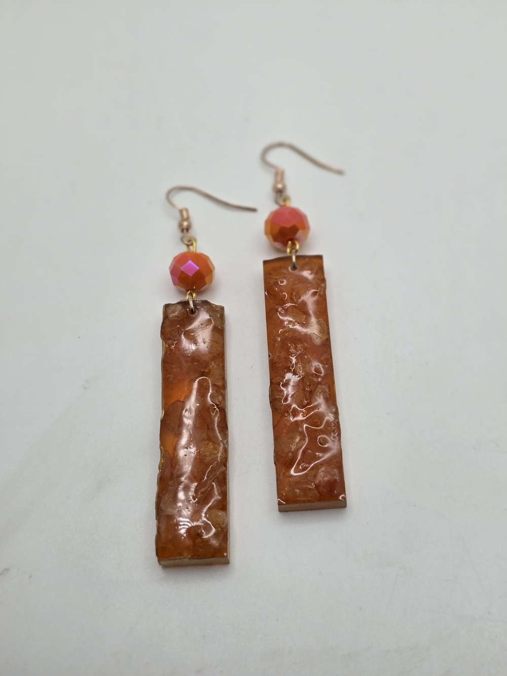 Orange Quartz Earrings